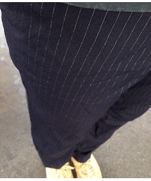 COMME des GARCONS HOMME PLUS | プリュス紺ストポリ縮パンツ(その他パンツ)