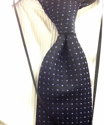 DRAKE'S | ドレイクスピンドットタイ紺(ネクタイ)