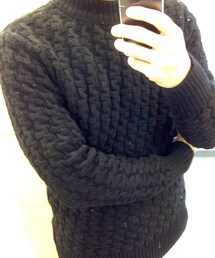 S.N.S. HERNING | snsジオ編みニット黒(ニット/セーター)