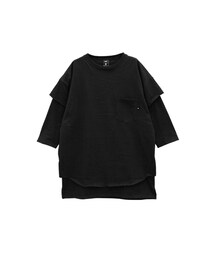 THE TEST | LAYERED TEE (BLACK)(Tシャツ/カットソー)
