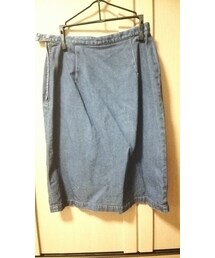 デニム膝丈スカート(デニムスカート)
