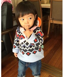 OLD NAVY | ドキンちゃんをおんぶー！って言っておんぶしてあげた♪(ニット/セーター)