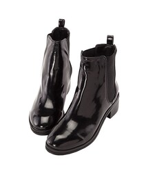 gracegift | 韓國切爾西鏡面鬆緊短靴(ブーツ)