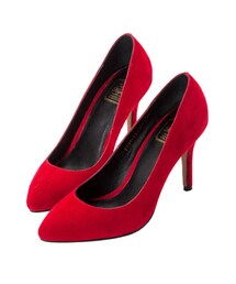 gracegift | 微尖頭素面絨布高跟鞋(パンプス)