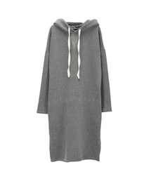 gracegift | 自在時光 韓國鋪棉側開岔連帽洋裝(ワンピース)