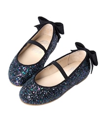 gracegift | 冰雪蝴蝶結亮片童鞋(ドレスシューズ)