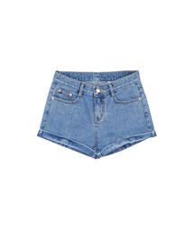 gracegift | 韓國街頭百搭反摺牛仔短褲(デニムパンツ)