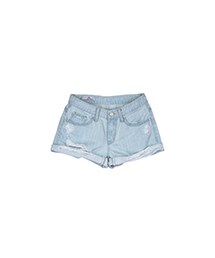 gracegift | 韓國初夏必備淺色破損短褲(デニムパンツ)