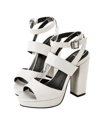 繞踝厚底防水台高跟涼鞋(サンダル)