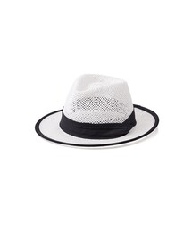 gracegift | 韓國編織飾帶滾邊草編帽(キャップ)