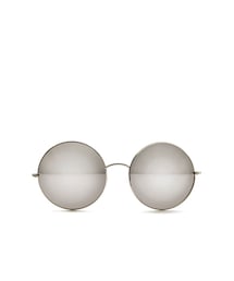 gracegift | 韓國復古俏女孩圓框反光墨鏡(サングラス)