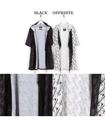 華麗なるハンド†ソード†アローパネル柄の異素材切り替えフードガウン(パーカー)