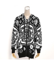 魔法陣総プリント柄†前開きパーカー(パーカー)