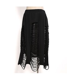 縁起文字総ジャガード織りの光沢サテンガウン(スカート)