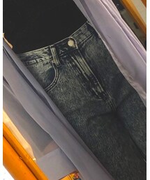 GU | ハイウエストマムジーンズ(デニムパンツ)