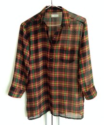 Paratiisi | チェック透けシャツ(シャツ/ブラウス)