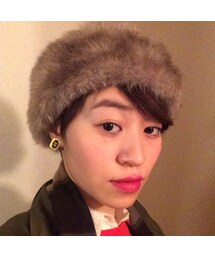 もこもこ帽子(キャスケット)