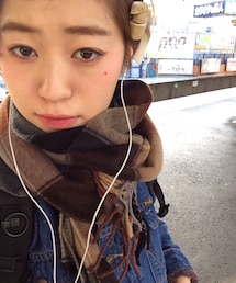 カシミアチェックまふらー(マフラー)