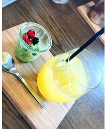 パインジュースと抹茶アイス | その他