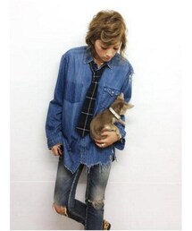 Ungrid | ポケットレスヴィンテージデニムシャツ(シャツ/ブラウス)
