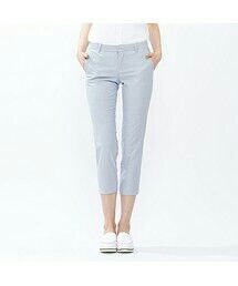 UNIQLO | WOMEN ストレッチストライプクロップドパンツ(その他パンツ)