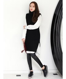 HEYD | タートルネックロングニットワンピース(ワンピース)