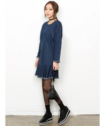 HEYD | シャーリングデニムワンピース(ワンピース)