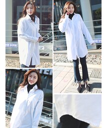 HEYD | サイドスリットレイヤード ロングシャツ(シャツ/ブラウス)