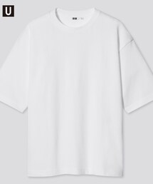 UNIQLO | エアリズムコットンオーバーサイズTシャツ（00 WHITE）(Tシャツ/カットソー)