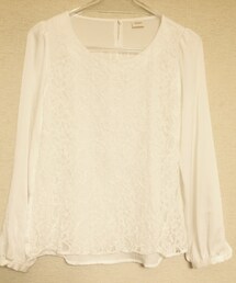 Te chichi | レースサテン切替えブラウス(シャツ/ブラウス)