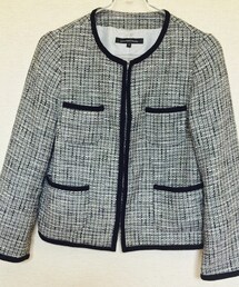 green label relaxing | ツイードノーカラーJK(ノーカラージャケット)