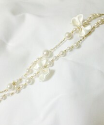 no brand | パールリボンネックレス(ネックレス)