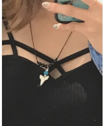 鳥羽水族館で買ったサメの歯のネックレス♪ | ネックレス