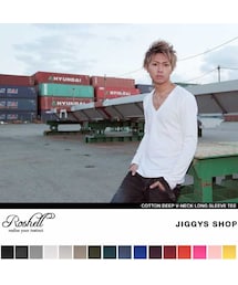 Roshell(ロシェル) コットン Vネック ロンT(Tシャツ/カットソー)