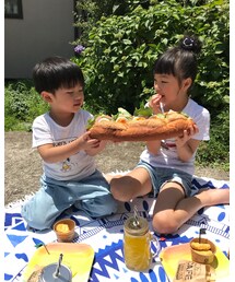 サンドイッチでかっ😆😆💕 | その他