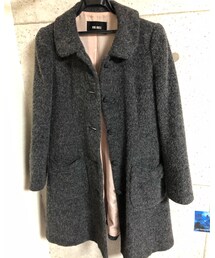 PINK HOUSE | 母からのお下がりコートです！元々襟に黒のファーがあったんですけどボタン劣化してたんで取っちゃいました(o^^o)♪ドールコート？？(ジャケット/アウター)