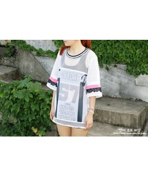 매쉬티셔츠(콜리콜리)(Tシャツ/カットソー)