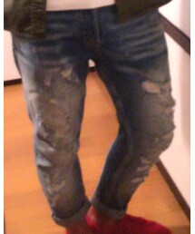 ZARA | ザラデニム（≧∇≦）ダメージ具合色褪せストレッチ‼️完璧です(^-^)(デニムパンツ)