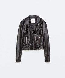 ZARA | 仿皮騎車手夾克(ライダースジャケット)