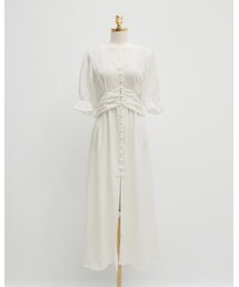 Mercci 22 | V領排釦腰封造型外罩(ワンピース)