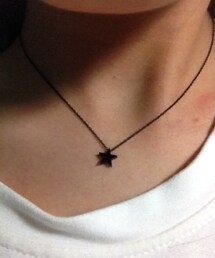 黑色星星鎖骨細鍊(ネックレス)