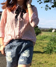 E hyphen world gallery | ストライプシャツ(シャツ/ブラウス)