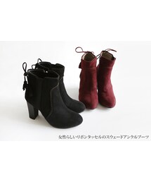スエードタッセル付きアンクルブーツ(ブーツ)