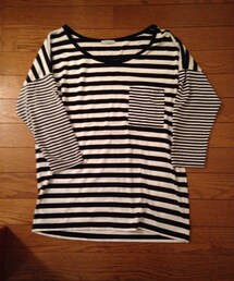 GU | 胸ポケット付きボーダーTシャツ(Tシャツ/カットソー)