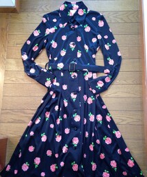 ローズ柄ロングワンピ(ワンピース)