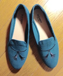 OLD NAVY | タッセル刺繍入りぺたんこ。(パンプス)