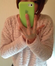 one way | パール付きラメニット(ニット/セーター)