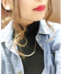 本日のアクセサリー💋 | コットンパールのピアス💓ネックレスは300えん💓(アクセサリー)