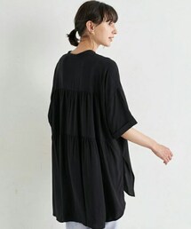 earth music&ecology | バックティアードシャツチュニック(半袖)(シャツ/ブラウス)