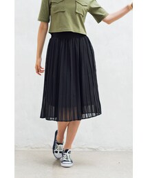 シフォンプリーツスカート ミディアム(スカート)